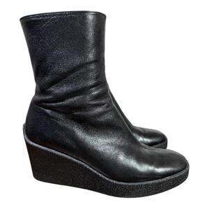 Robert Clergerie Wedge leather Boot Women size 7.5